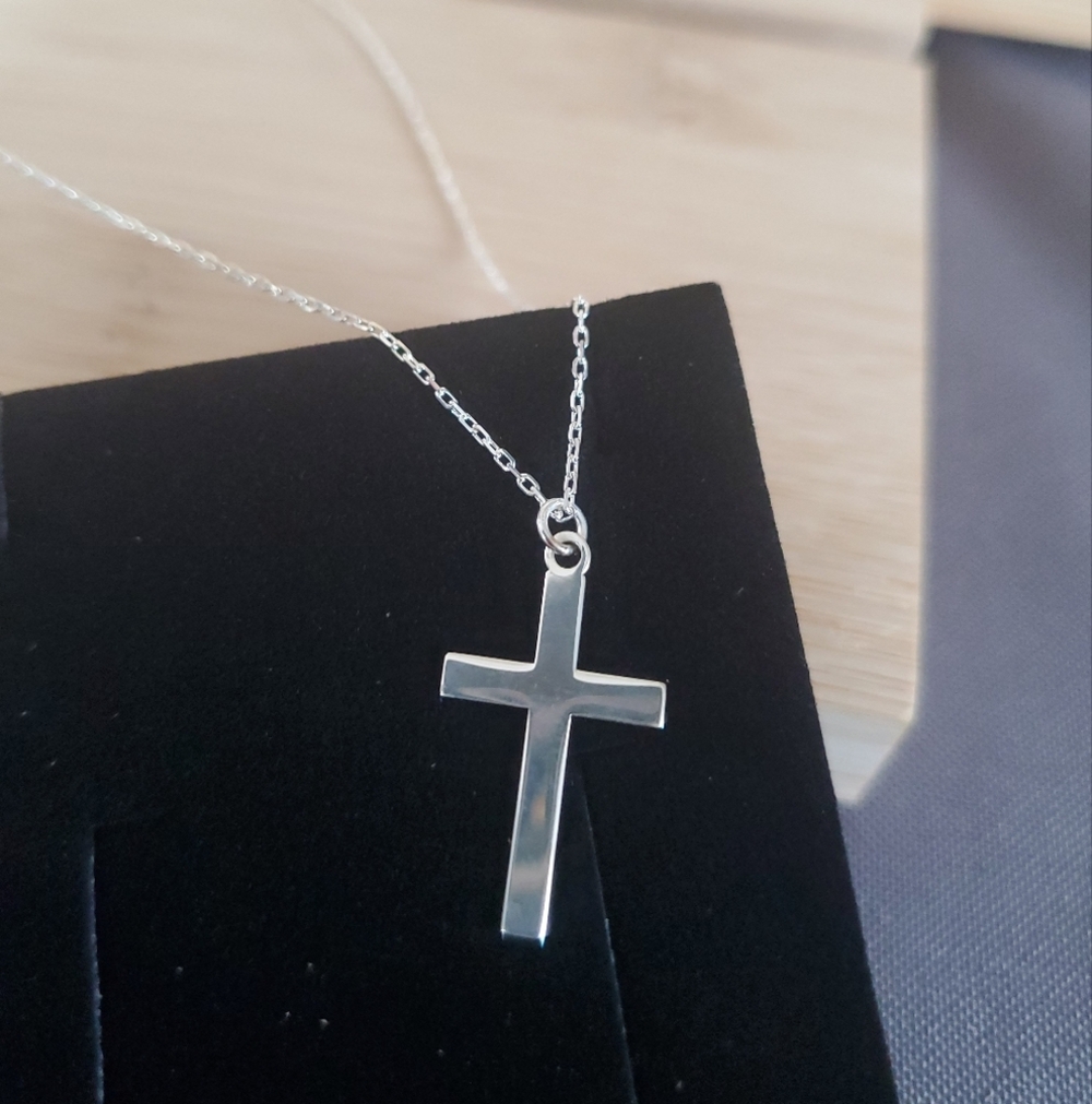 Cross Faith Sterling Silver Necklace